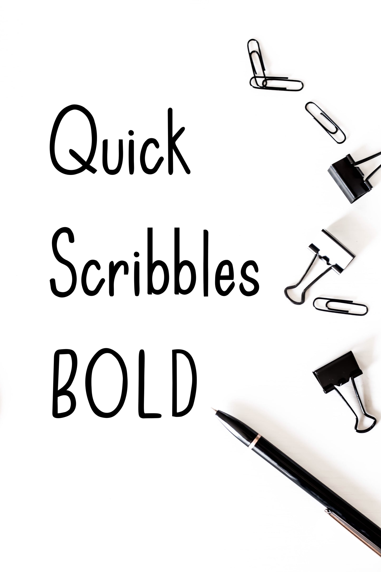 Quick Scribbles Bold Typeface (Personal Use License)