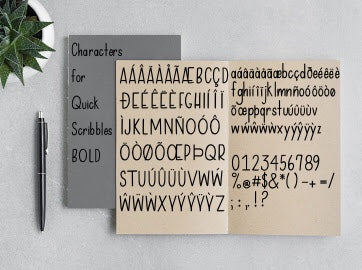 Quick Scribbles Bold Typeface (Personal Use License)
