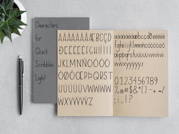 Quick Scribbles Light Typeface (Personal Use License)